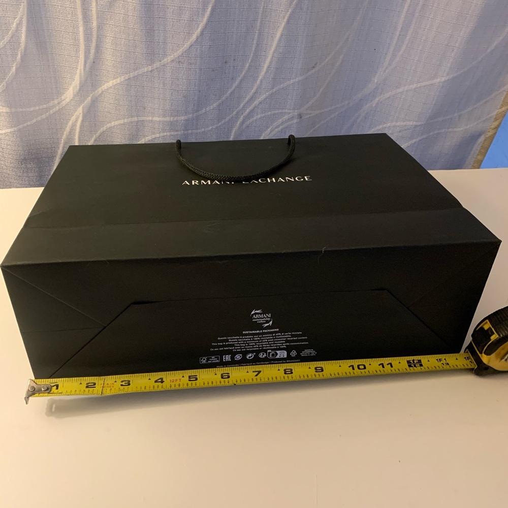 A/X Armani Exchange Men's Black Shopping Bag - Picture 10 of 12